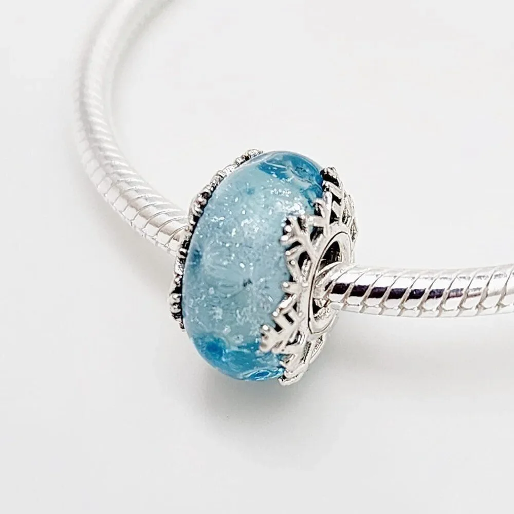 Pandora Winter Snowflake Murano Charm